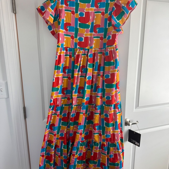 Briton Court Midi multicolor dress size Medium - Picture 2 of 3